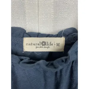 Natural Life Navy Blue Cotton Tiered Maxi Dress Sz.M thumbnail 5