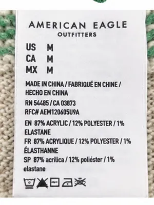 American Eagle Green & Cream Fair Isle Sweater Size Medium thumbnail 5