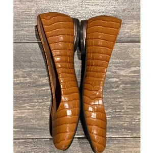 Vionic Hannah Croc Ballet Flats Toffee Brown Embossed Leather 6.5 Comfort Casual thumbnail 4