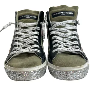 Philippe Model PRSX High Sneaker in Camouflage Military Fuschia Green Size 6 thumbnail 16