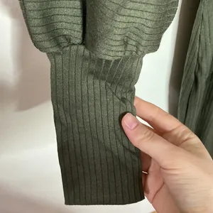 Lulus City Street Chic Olive Green Off-the-Shoulder Midi Dress size XS thumbnail 11