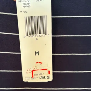 Lauren‎ Ralph Lauren Blue And White Stripe Midi Dress Size Medium thumbnail 5