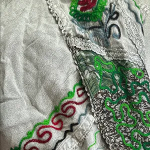 Elegant Embroidered Wide Leg Pants 100%viscose NWOT thumbnail 10