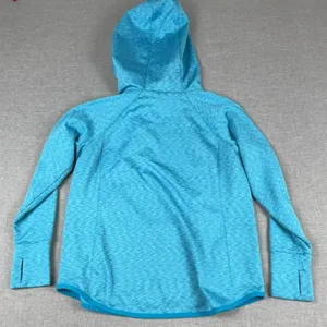 Athleta Hoodie Womens XL Blue Pullover Fleece Kangaroo Pocket Thumbholes Stretch thumbnail 11
