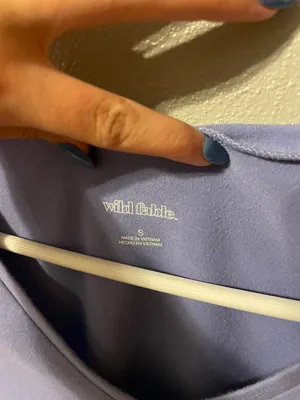 Wild Fable blue crop top thumbnail 2