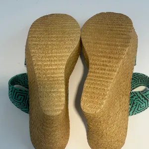 Sbicca Vintage Collection Kelli Turquoise‎ Geometric Espadrille Wedge Sandals 9 thumbnail 9