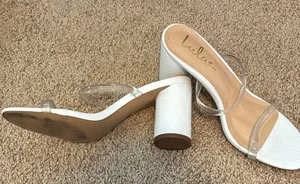 Lulus Dakyana White Snake Print High Heel Sandals Size 9 thumbnail 6