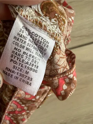 Umgee Babydoll Tunic Dress Brown Medium NWOT IN PACKAGE thumbnail 6