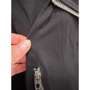 BLANKNYC Moto Jacket Women Medium Black Asymmetrical Zip Stretch Edgy‎ Biker thumbnail 4
