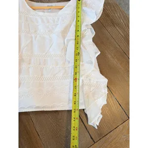 KOCH Ruffle Eyelet Blouse Womens White‎ XS thumbnail 5