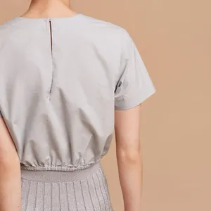 Aritzia Wilfred Cotton Lausanne Blouse in Lune (grey) in size Medium thumbnail 2