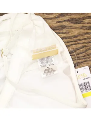 NWT Michael Michael Kors Womens Grommet Tankini Swim Top MM30322 White M thumbnail 4