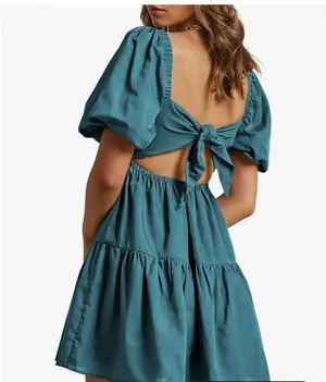 Blue short dress Size M thumbnail 2