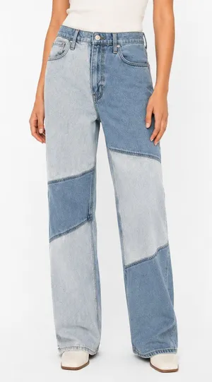 Hollister Ultra High Rise Patchwork Dad Jeans 3R 26x31 thumbnail 1