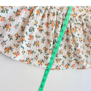 ASOS Dress Sz 16 Floral Smocked‎ Babydoll Crepe Puff Sleeve Tiered Boho thumbnail 10
