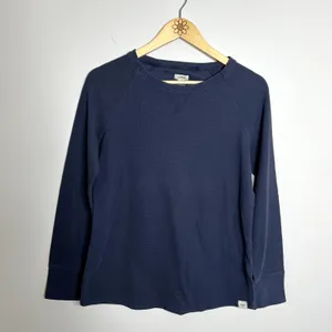 LL Bean Blue Ribbed Long Sleeve Top Size M thumbnail 4