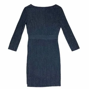 Forever 21 Grey Metallic Long Sleeve Bodycon Cocktail Dress‎ Size Small thumbnail 2