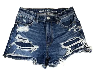 American Eagle Strigid Mom Shorts Denim cutoff size 2 thumbnail 1