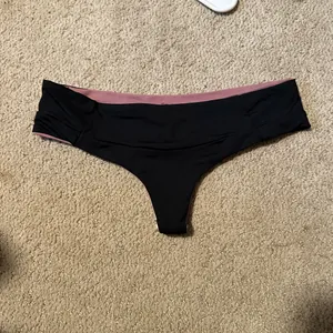 NWOT L*Space thong bikini bottoms charcoal lilac thumbnail 3