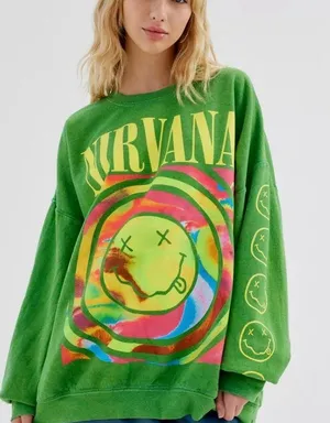 Green Urban Outfitter Nirvana Sweatshirt thumbnail 1