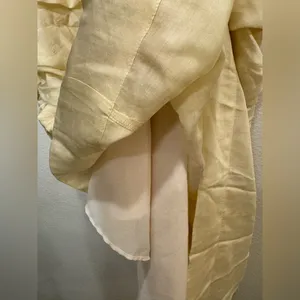 Zara ZW‎ Collection Drape Midi Yellow Dress Size L thumbnail 9