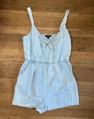 As You Wish Denim Romper thumbnail 1