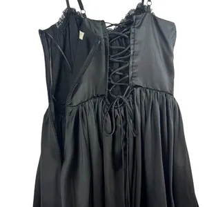 Whimsigoth Sexy Black Mini‎ Dress Lace Corset Party Dress Sz M Witchy Fairy Goth thumbnail 6