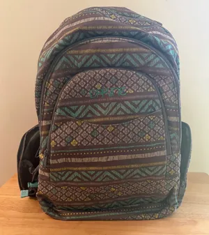 Dakine Gray Teal Yellow Backpack‎ Bag Laptop Sleeve Zipper Closure school work thumbnail 1