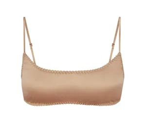 Skims Sleepover Satin Bralette Honey Size XL thumbnail 1