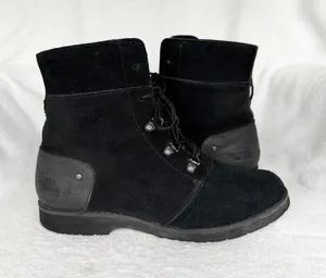 The North Face Ballard Lace II Suede Boots Black Combat Womens 8.5 thumbnail 1