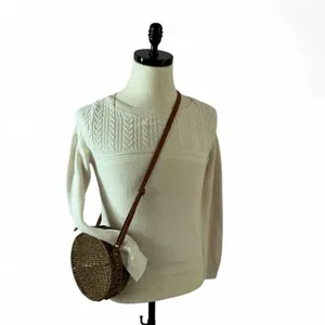 Abercrombie & Fitch Womens Cable Knit Old Money Sweater S Tennis Preppy Academia thumbnail 2
