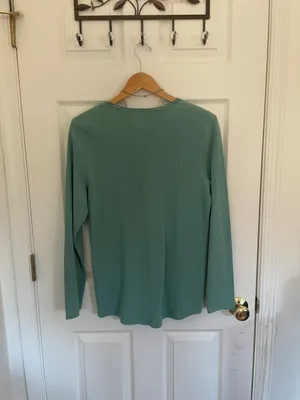Eddie Bauer Marbled Pear Green Henley Thermal thumbnail 6