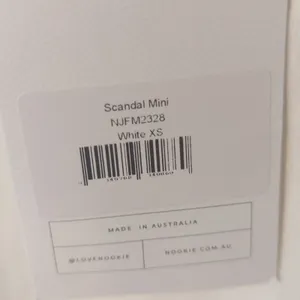 NWT Nookie Sz XS Scandal White Chain Halter Scuba Mini Party Dress Bridal Sexy thumbnail 6