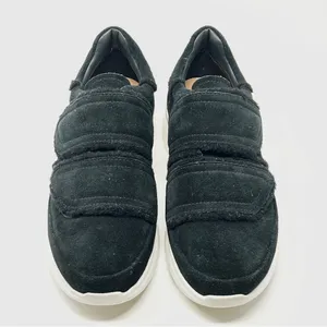 UGG Ashby Spill Seam Trainer Black Suede Laceless Chunky Platform Sneakers 9 thumbnail 2