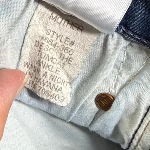 Mother Denim Blue High Rise Button Fly Slim Straight Leg Jeans Size 27 thumbnail 4