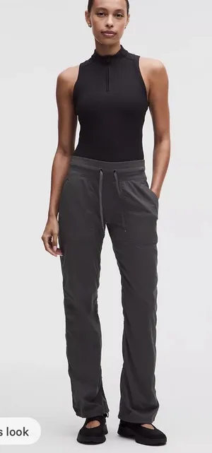 lululemon Dance Studio mid rise Graphite Grey Relaxed Track lightweight pants thumbnail 1