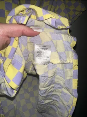 Ascot & Hart Yellow & Lavender Check Button Down + Shorts Lounge Set thumbnail 6