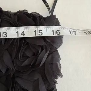 White Fox Pretty Women Mini dress floral tulle Black Strapless size M black thumbnail 13