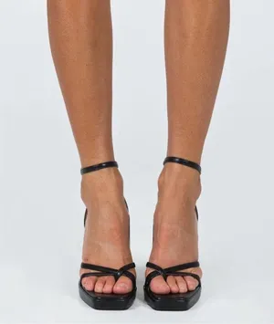 Princess Polly Cammie Strappy Heel in Black Women's Shoe Size 8 thumbnail 4