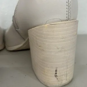 Steve Madden sz9 ivory bone CATE western heeled booties boots side zip leather thumbnail 6