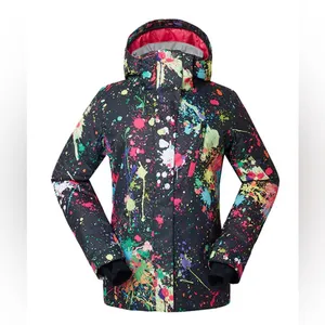 GSOU SNOW Paint Splatter Snowboarding Insulated Jacket Size XS Regular Fit NWOT thumbnail 5