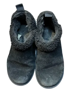 Koolaburra by UGG‎ Slipper Boots Womens Black Suede Shearling Lined Cozy Warm thumbnail 1