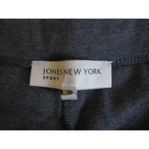 Jones New York Sport Pants Size M Gray Knit Straight Leg Athleisure‎ Comfort thumbnail 7