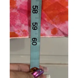 Bright Pink/Orange Floral Maxi Dress Sleeveless Size 1X Elastic Straps & Back thumbnail 3