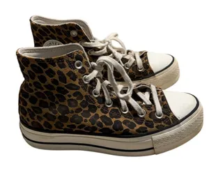 Converse Chuck Taylor All Star Lift Sneakers Women's Size 7 Leopard High Top thumbnail 1