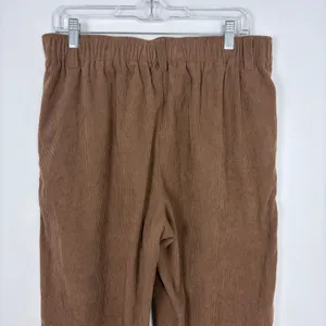 Halara High Rise Corduroy Pleated Straight Pants Soft Casual Brown Large Tall thumbnail 7