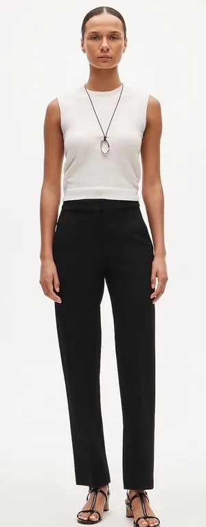 J.Crew Kate Straight Leg Pants Black Perfecting Pockets Size 2 New With Tags thumbnail 1