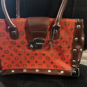 Designer Red and Brown Women's Bag thumbnail 5