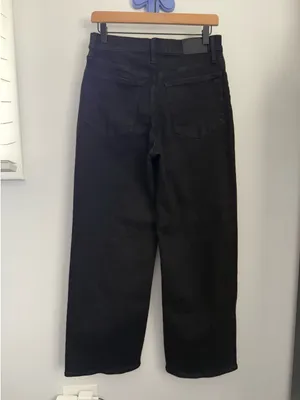 Madewell 28” Perfect Vintage Wide Leg Black Relaxed Office Work thumbnail 3