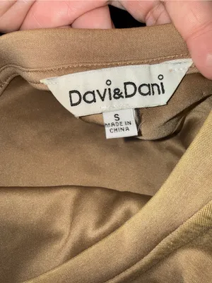 Davi & Dani Camel Casual Romper with Pearl Stars Western Chic Coastal Cowboy thumbnail 7